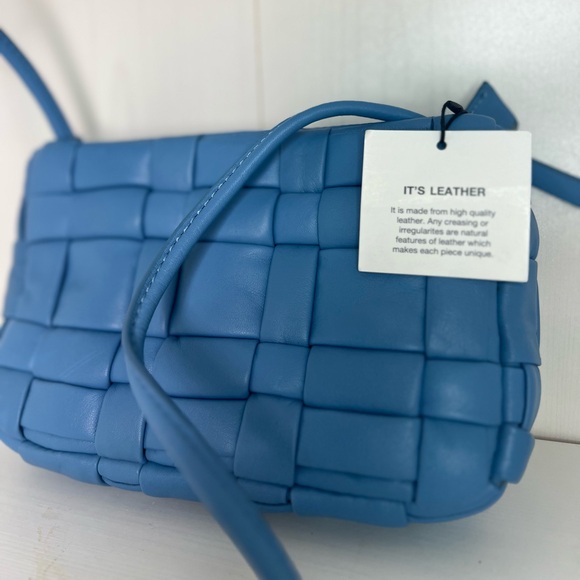 Blue ZARA Woven Leather Purse - Picture 3 of 3